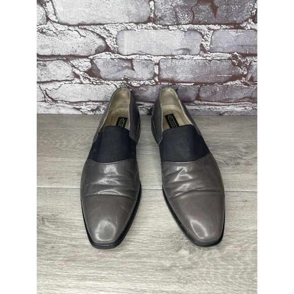 Florsheim Handmade Gray Leather Slip On Loafers Dress Shoes Men Sz 9.5D US/43EU - Picture 13 of 16